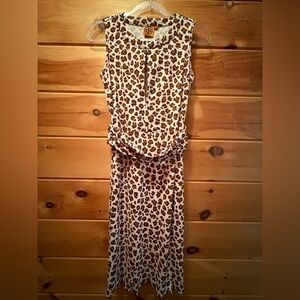 Tory Burch women’s sleeveless leopard print dress size Small.
